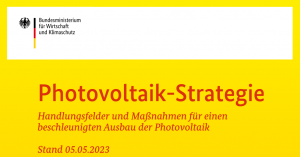Deckblatt der PV-Strategie des BMWK